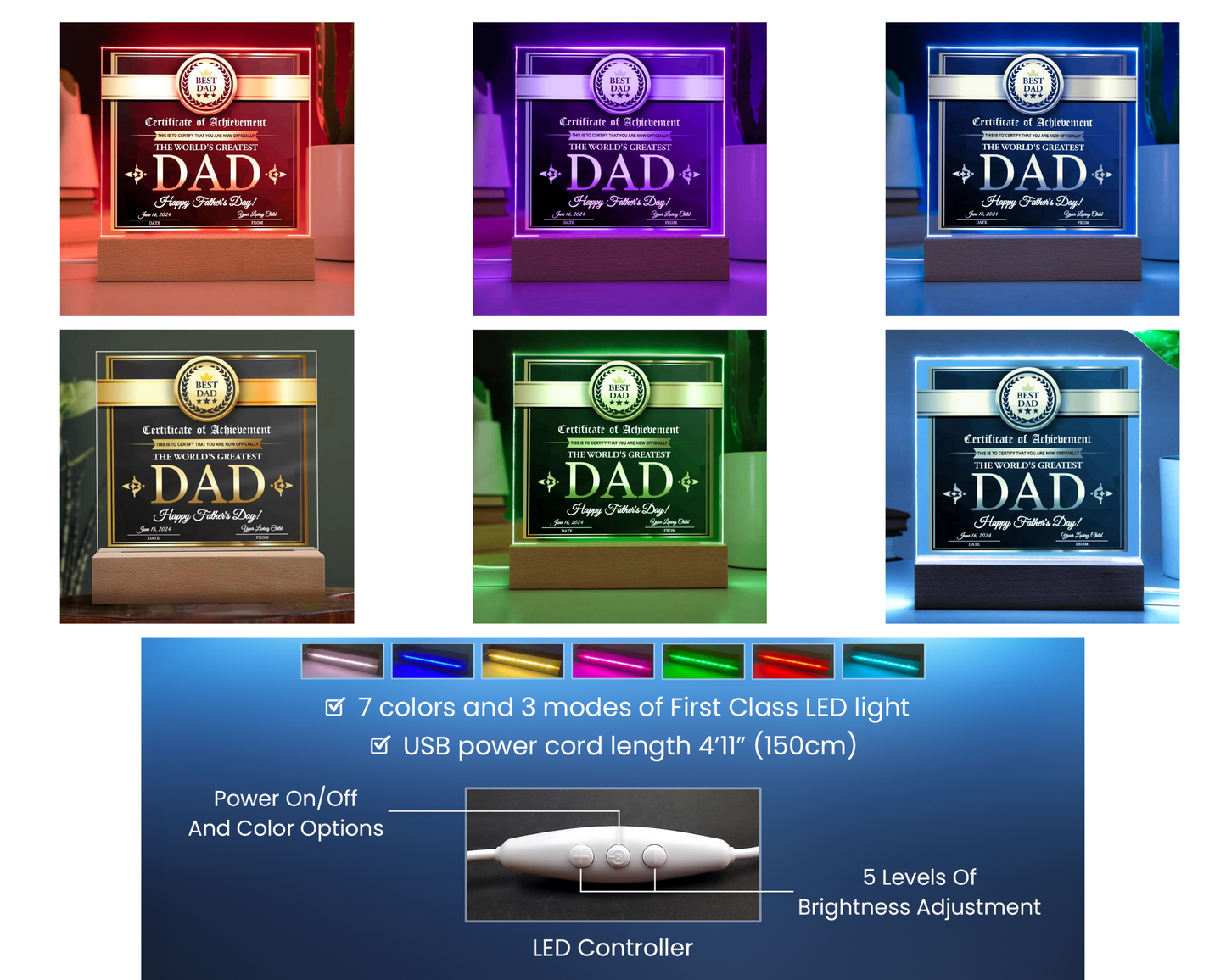 Dad Gift-From Your Loving Child Acrylic Plaque