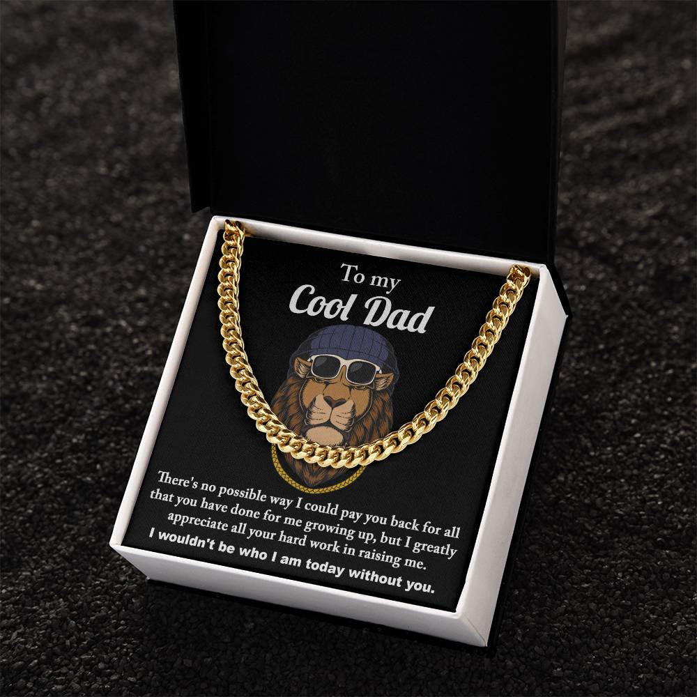 Dad Cuban Link Chain Necklace Gift - Cool Dad