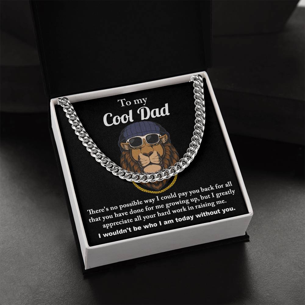 Dad Cuban Link Chain Necklace Gift - Cool Dad