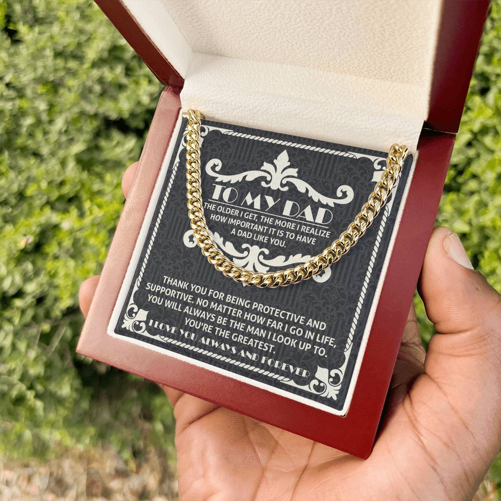 Dad Cuban Link Chain Necklace Gift - A Dad Like You
