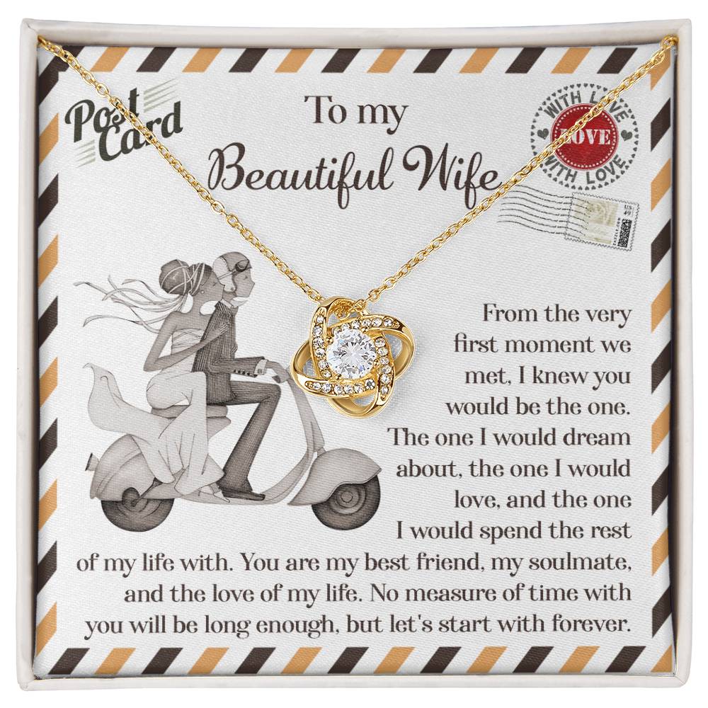 To My Wife - Love Knot Necklace - Be The One