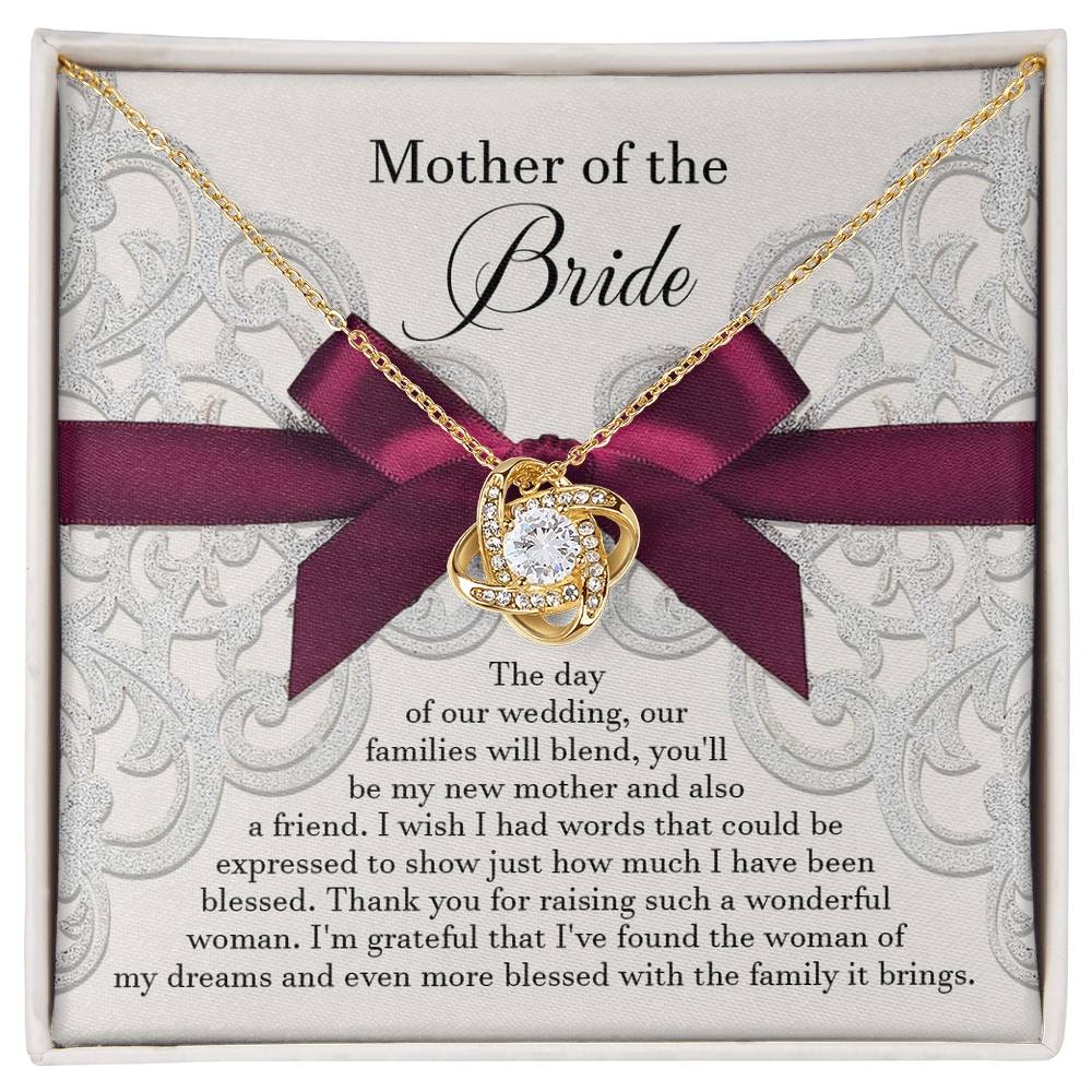 Mother of the Bride Gift from Groom - Love Knot Necklace - My New Mother