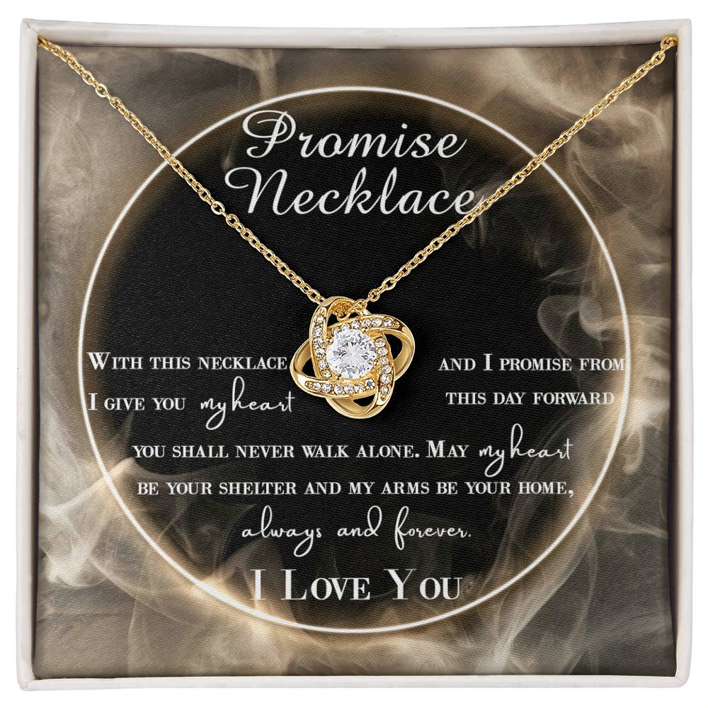 To My Wife - Love Knot Necklace - Promise Necklace