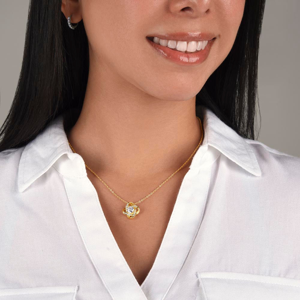 To My Wife - Love Knot Necklace - My Heart Became Whole