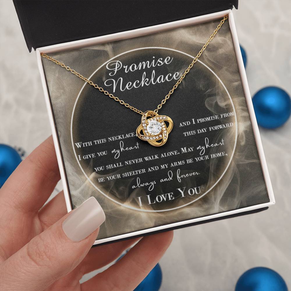 To My Wife - Love Knot Necklace - Promise Necklace