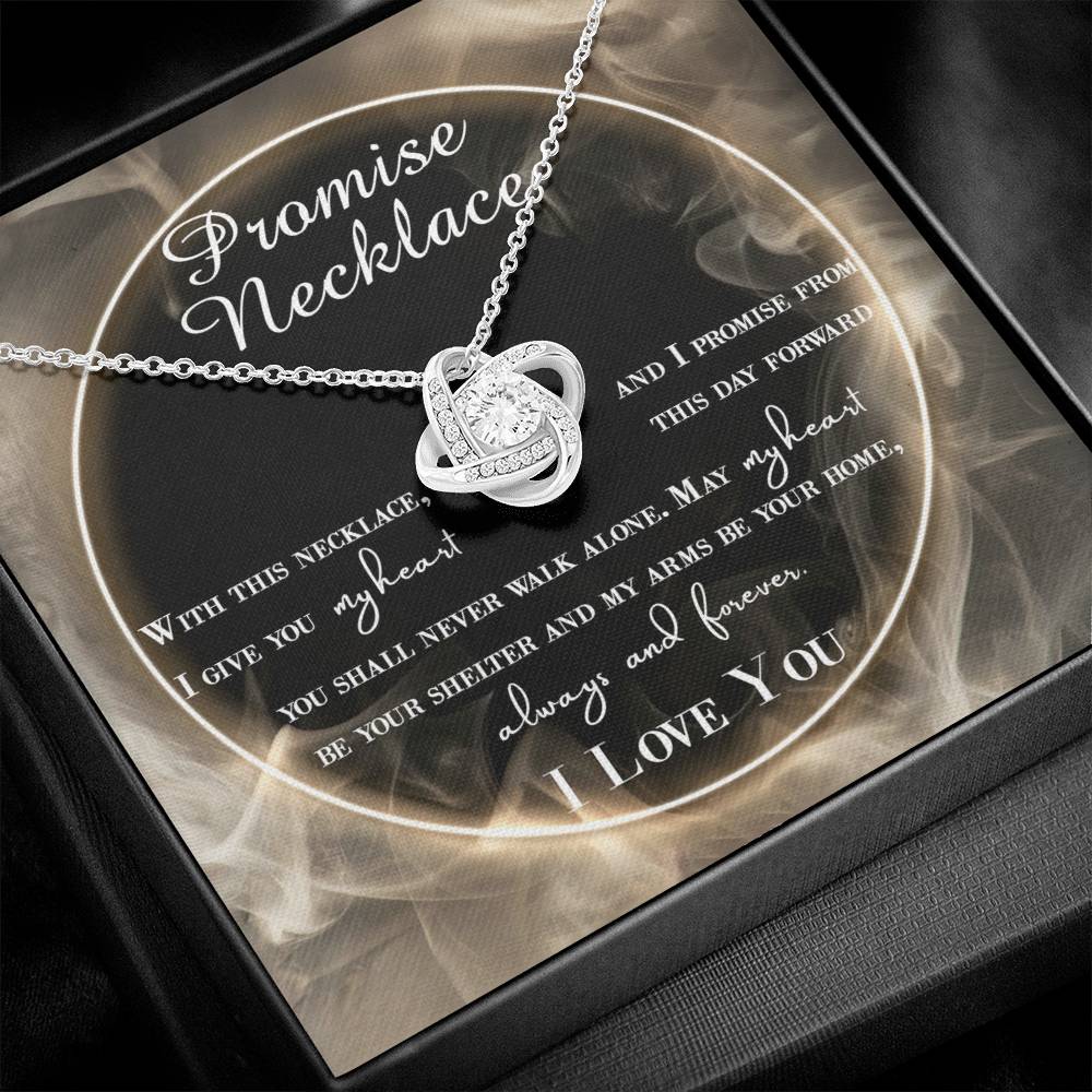 To My Wife - Love Knot Necklace - Promise Necklace
