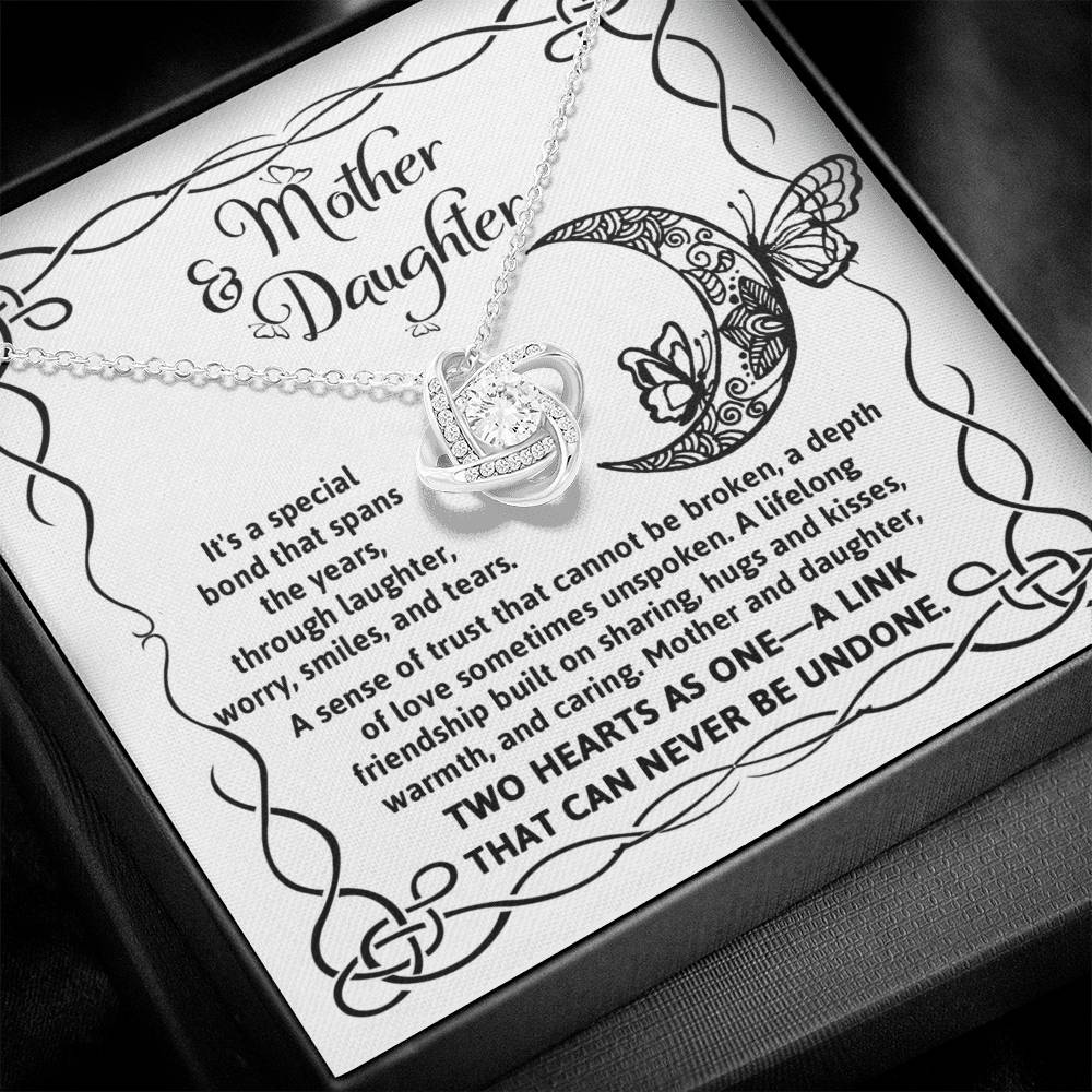 To My Daughter - Love Knot Necklace - A Special Bond