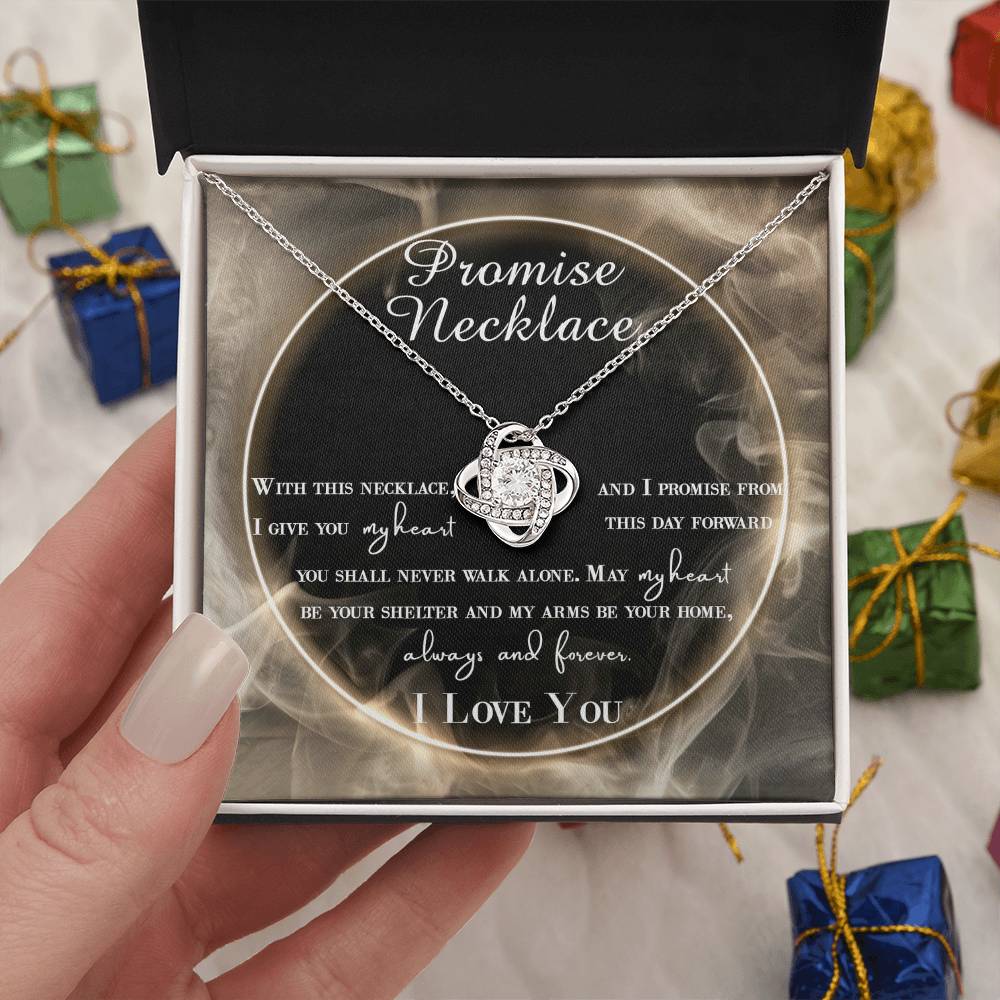 To My Wife - Love Knot Necklace - Promise Necklace