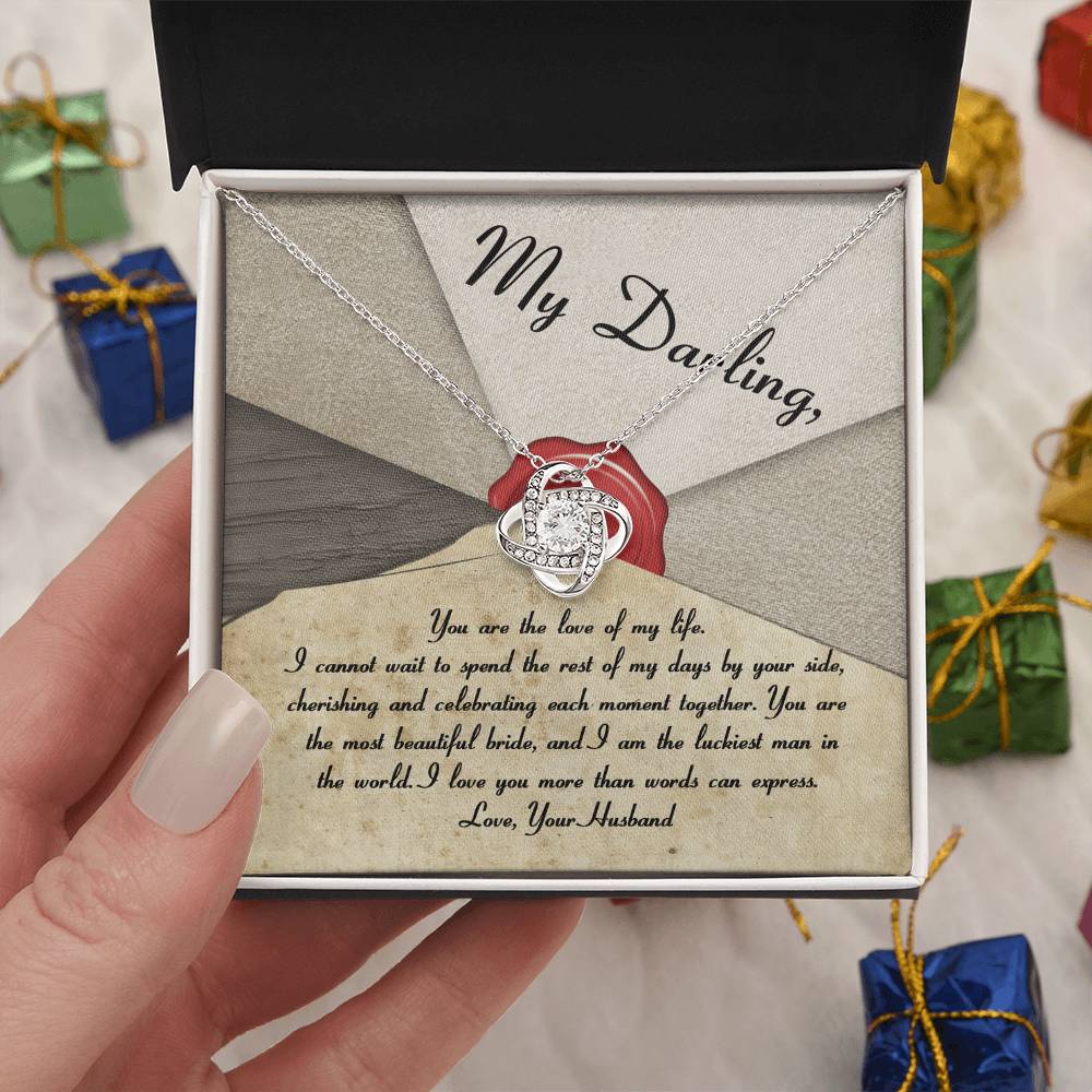 To My Bride - Love Knot Necklace Gift - Each Moment Together