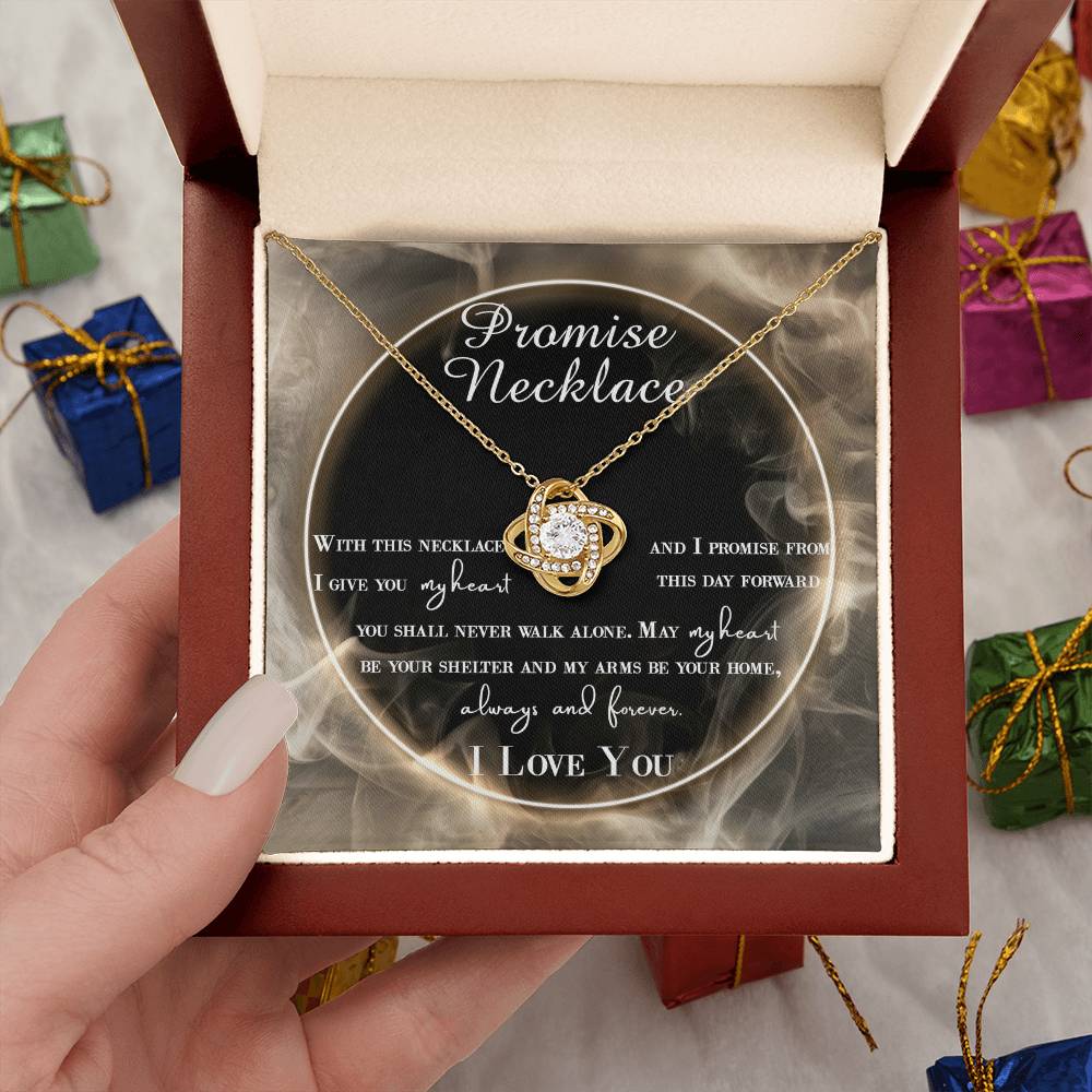 To My Wife - Love Knot Necklace - Promise Necklace