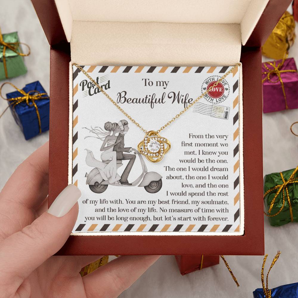 To My Wife - Love Knot Necklace - Be The One