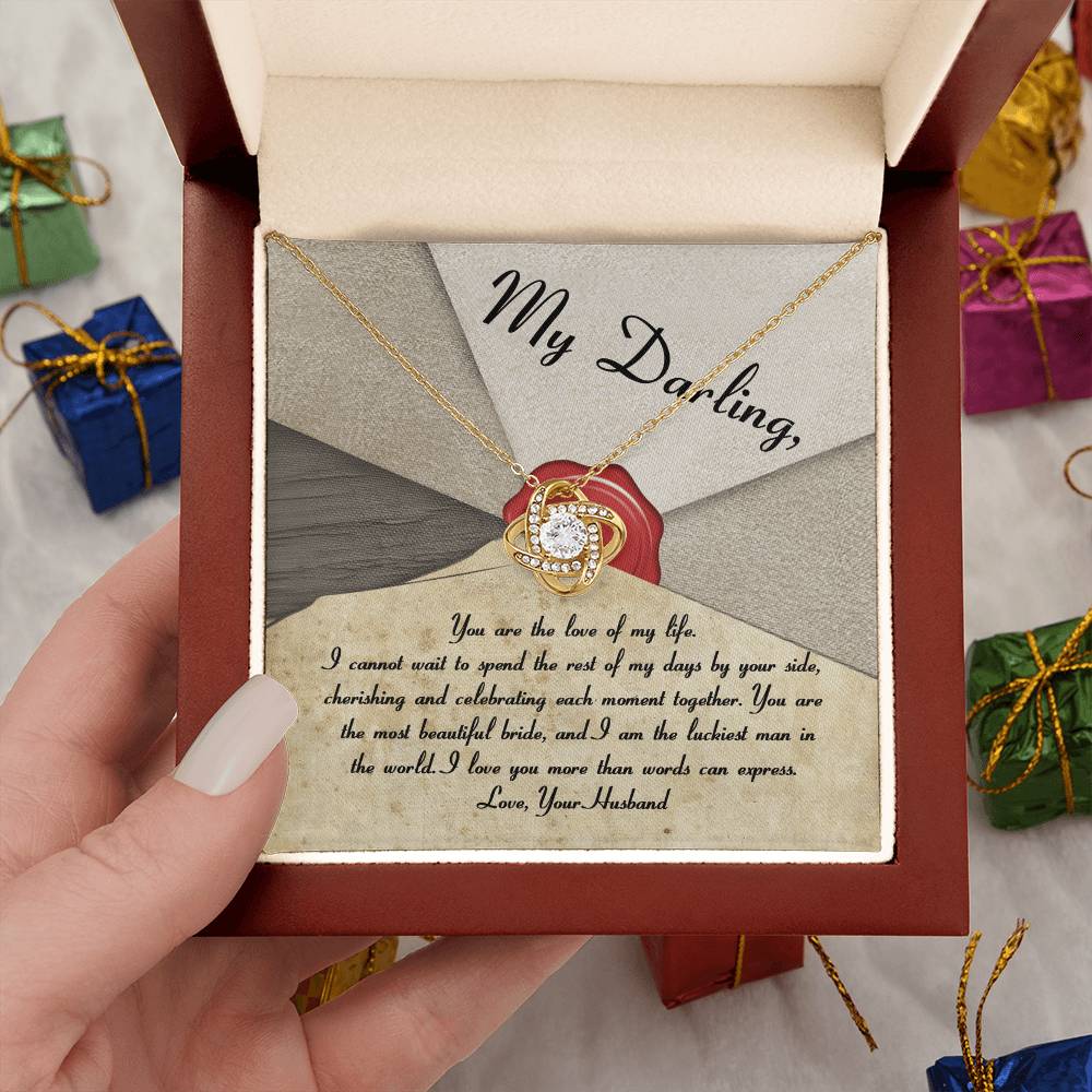 To My Bride - Love Knot Necklace Gift - Each Moment Together