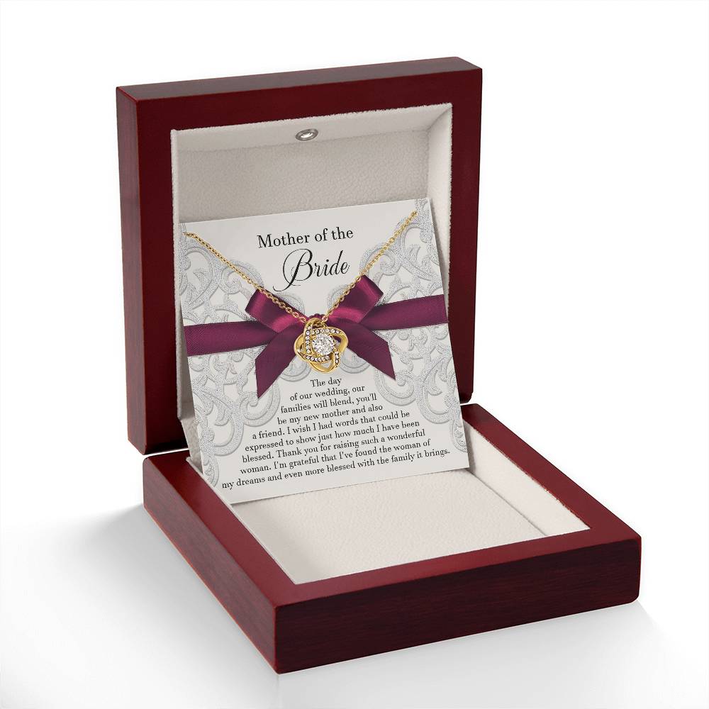 Mother of the Bride Gift from Groom - Love Knot Necklace - My New Mother