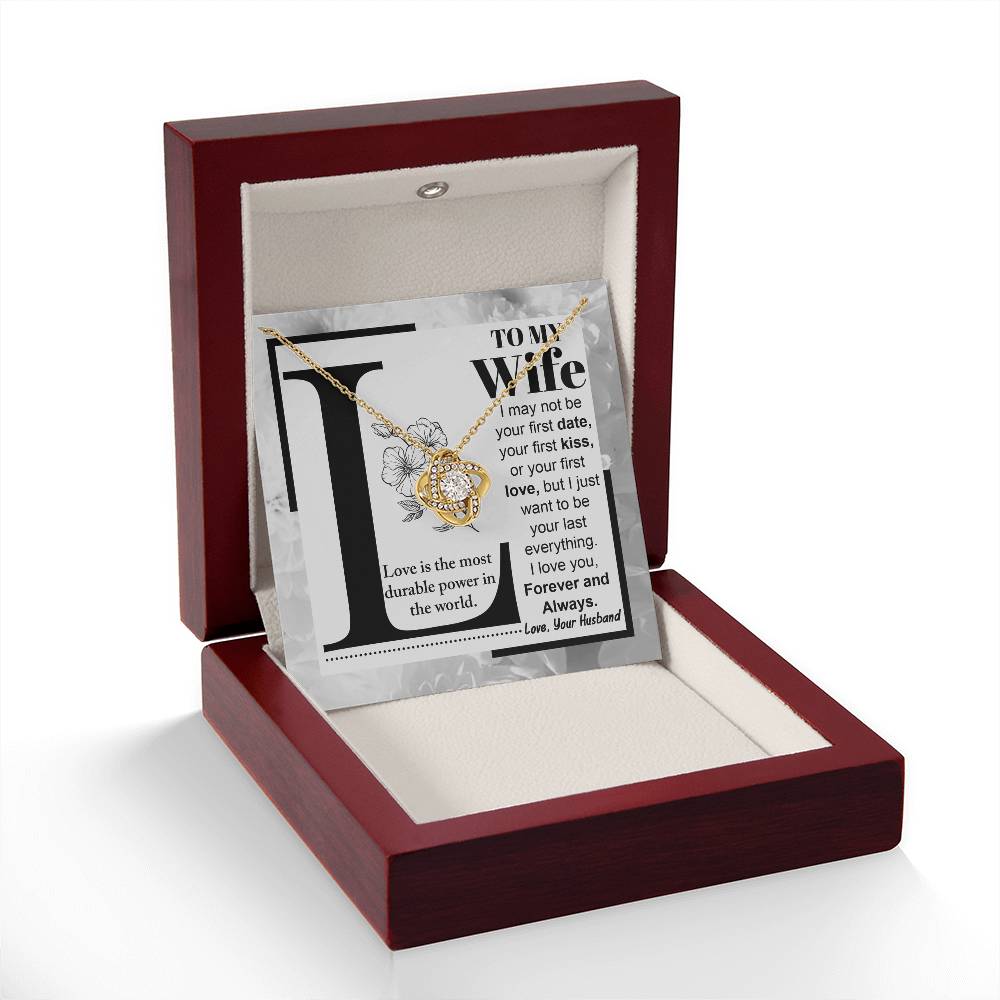 To My Wife - Love Knot Necklace - Love is......