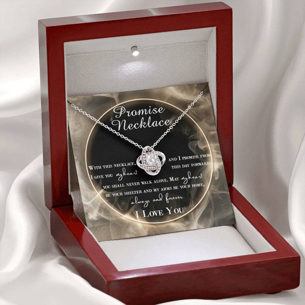 To My Wife - Love Knot Necklace - Promise Necklace