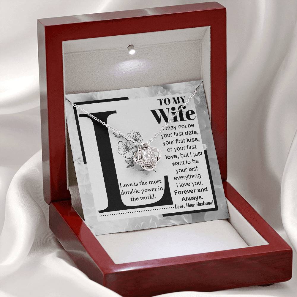 To My Wife - Love Knot Necklace - Love is......