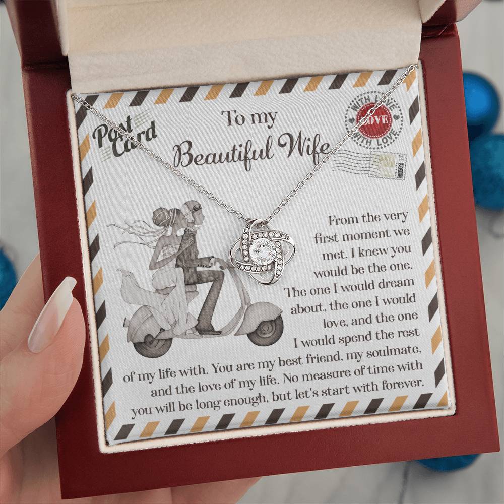 To My Wife - Love Knot Necklace - Be The One