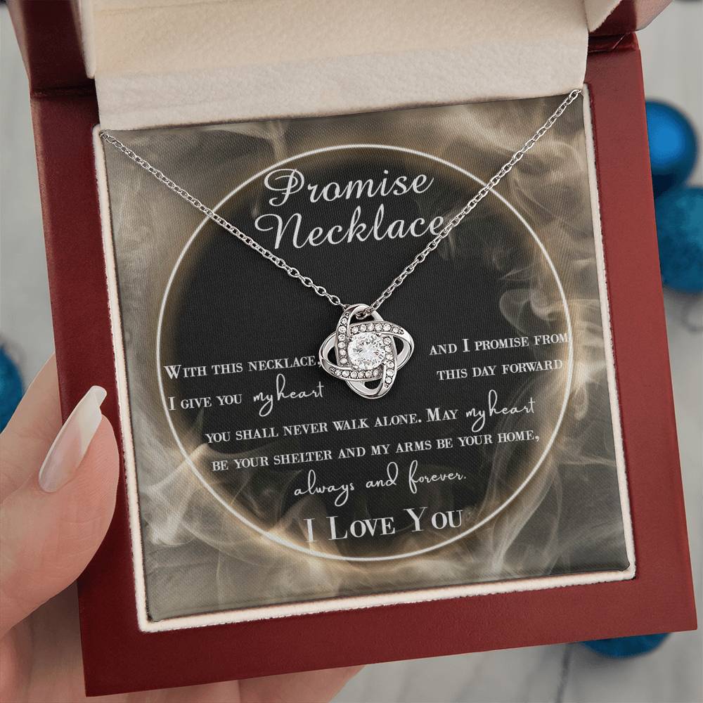 To My Wife - Love Knot Necklace - Promise Necklace