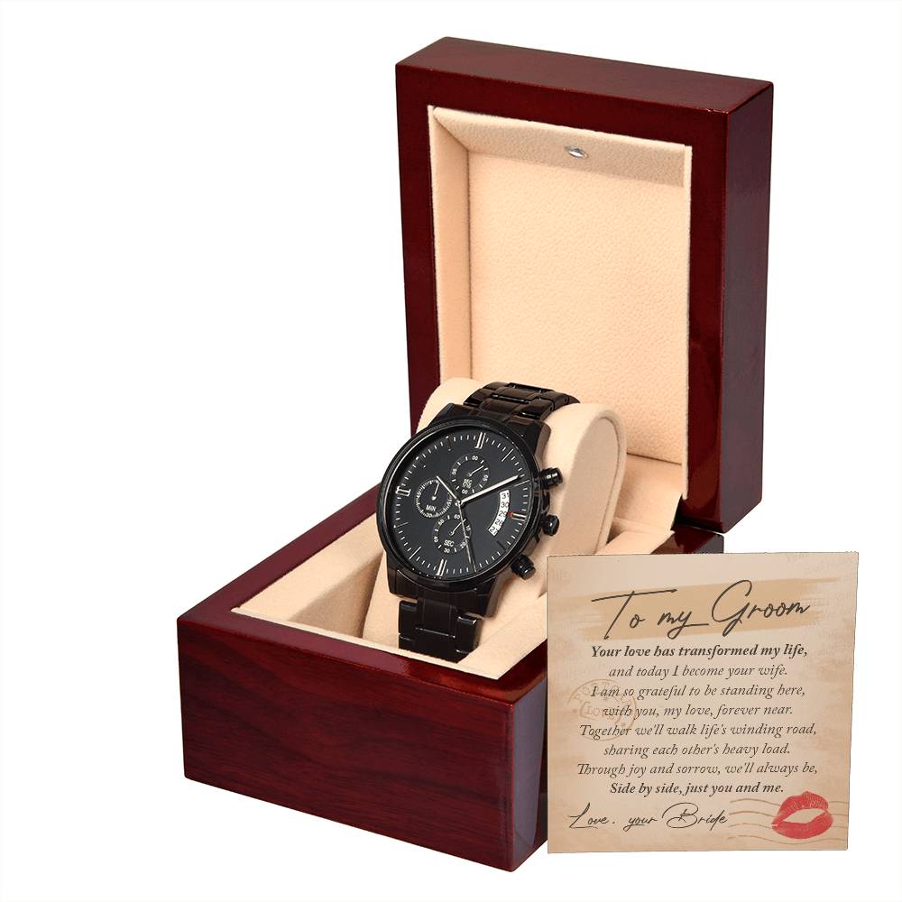 To My Groom Gift - You And Me - Metal Chronograph Watch