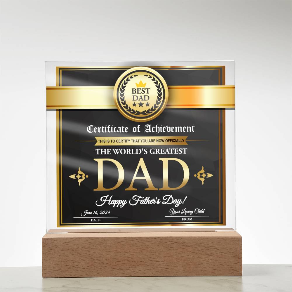 Dad Gift-From Your Loving Child Acrylic Plaque