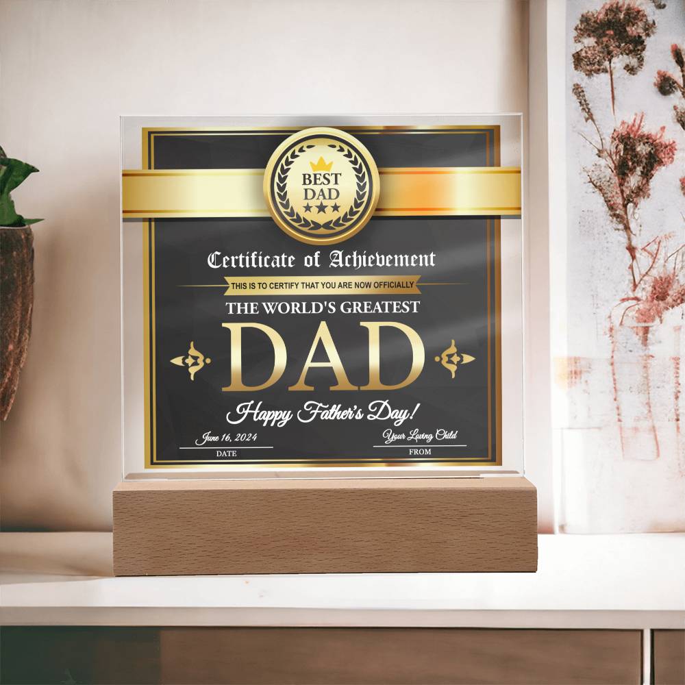 Dad Gift-From Your Loving Child Acrylic Plaque