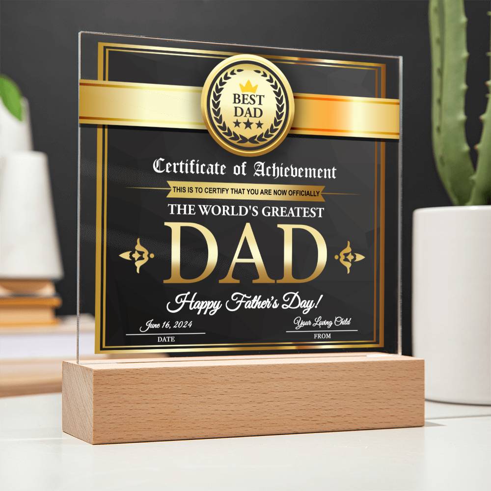 Dad Gift-From Your Loving Child Acrylic Plaque