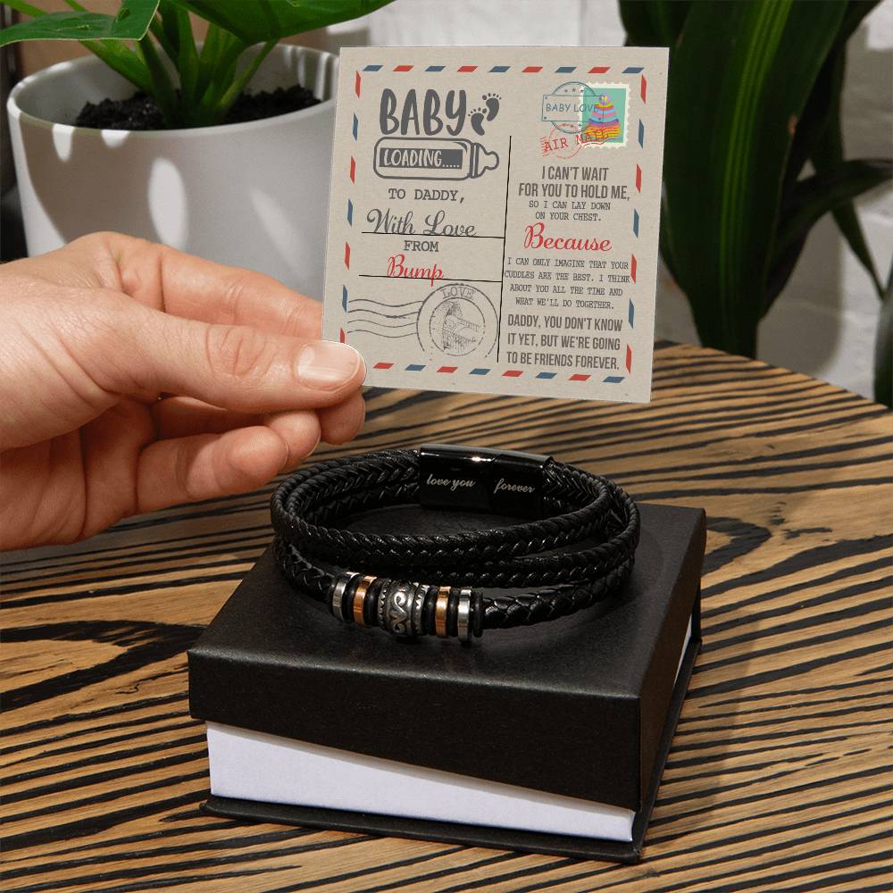 Dad To Be Bracelet Gift - On Your Chest