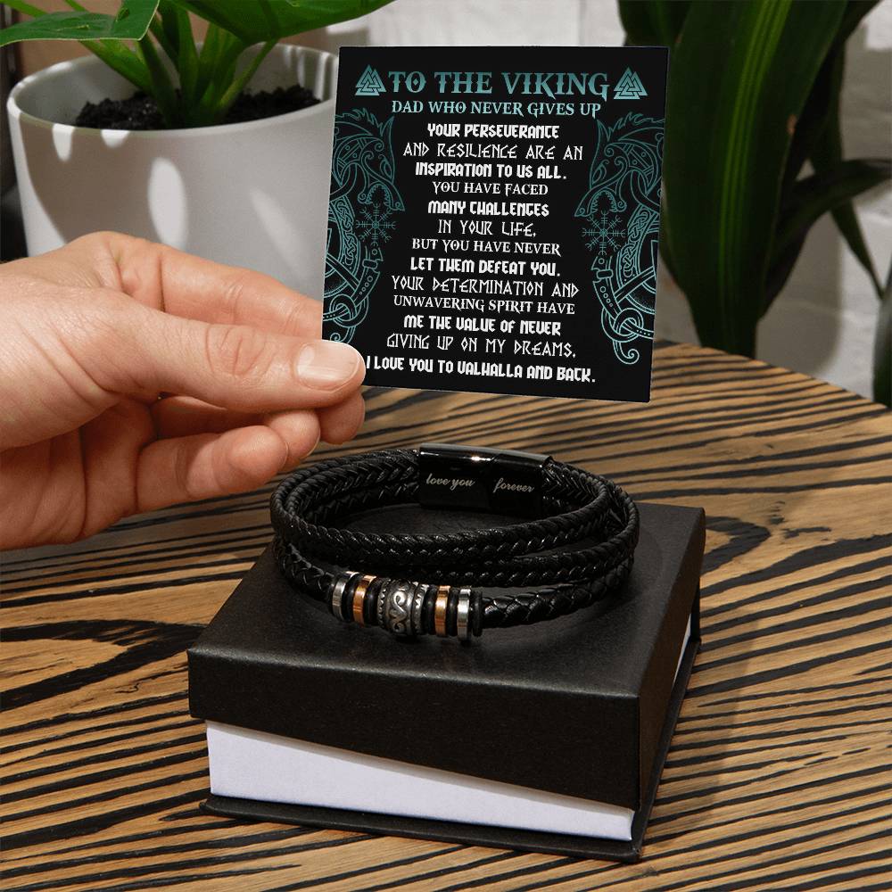 Gift For Dad - Love You Forever Bracelet - Never Giving Up