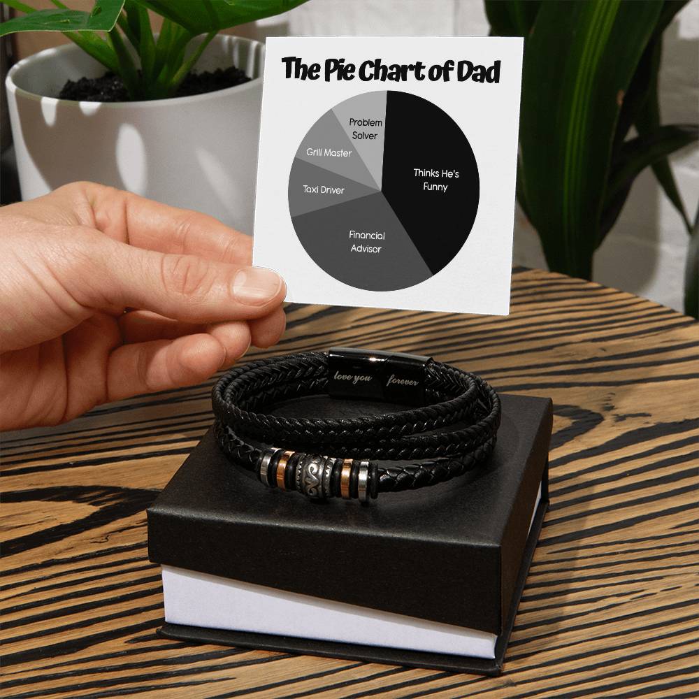 Gift For Dad - Love You Forever Bracelet - Dad Pie Chart
