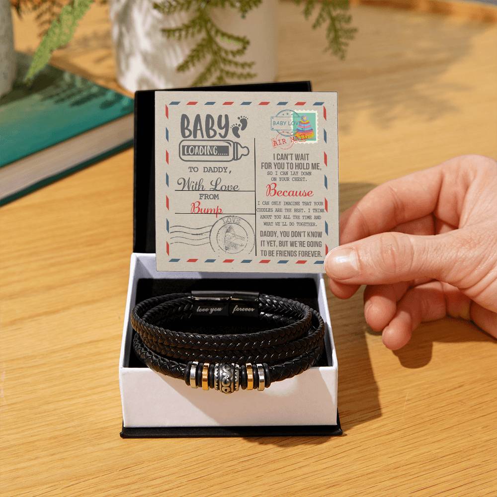 Dad To Be Bracelet Gift - On Your Chest