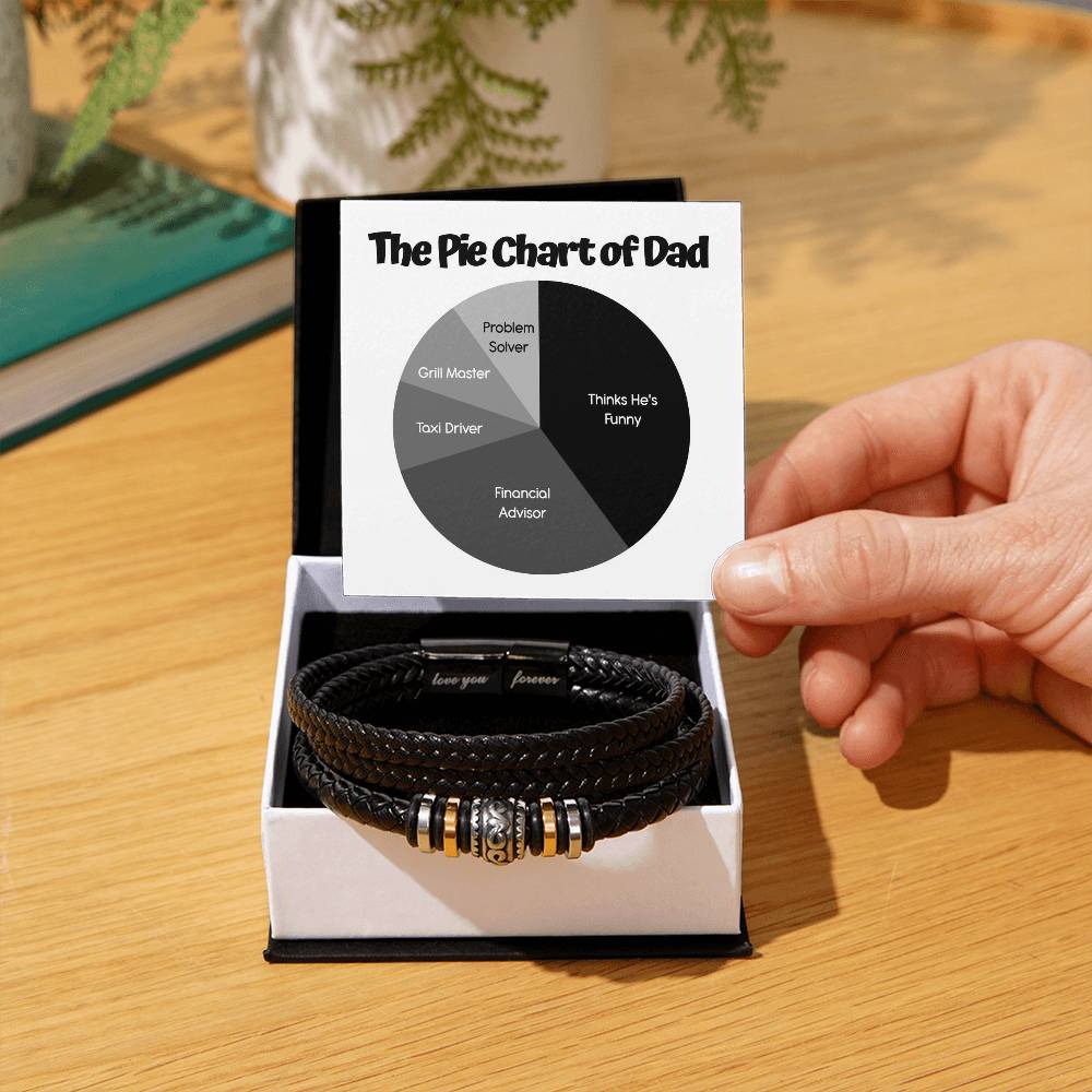 Gift For Dad - Love You Forever Bracelet - Dad Pie Chart