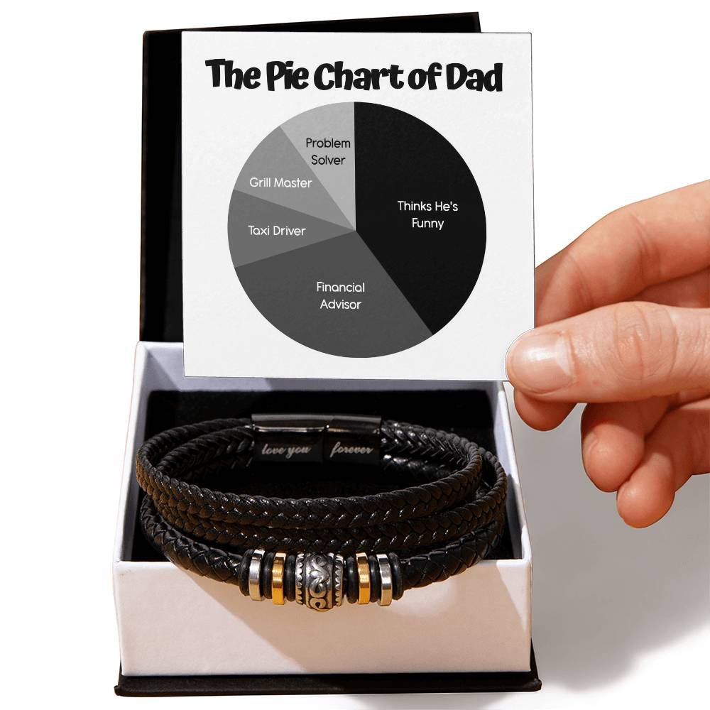 Gift For Dad - Love You Forever Bracelet - Dad Pie Chart