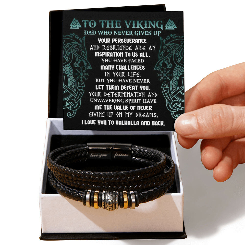 Gift For Dad - Love You Forever Bracelet - Never Giving Up