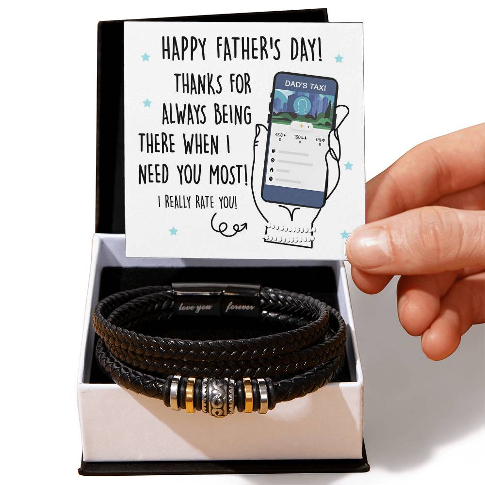 Gift For Dad - Love You Forever Bracelet - Dads Taxi