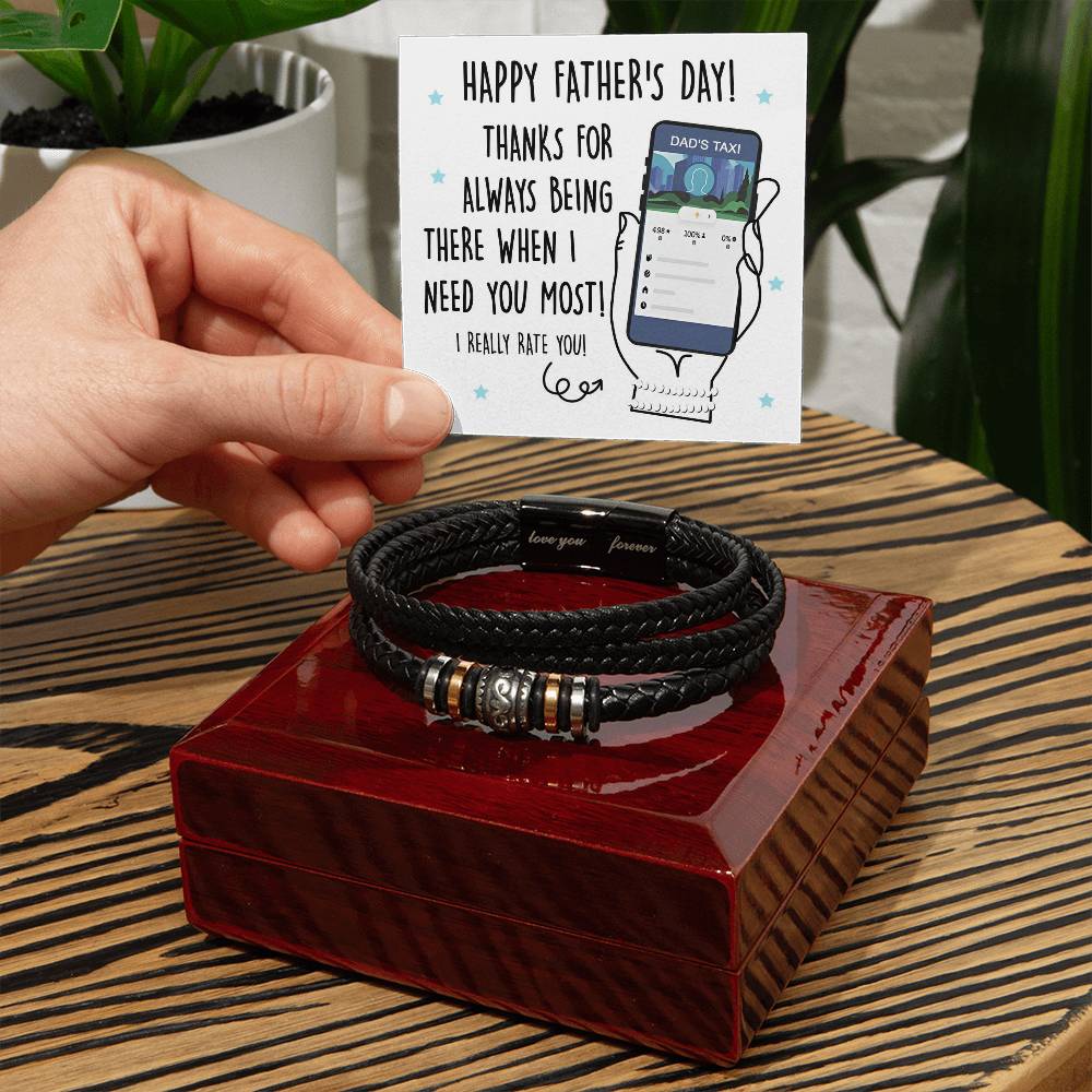 Gift For Dad - Love You Forever Bracelet - Dads Taxi