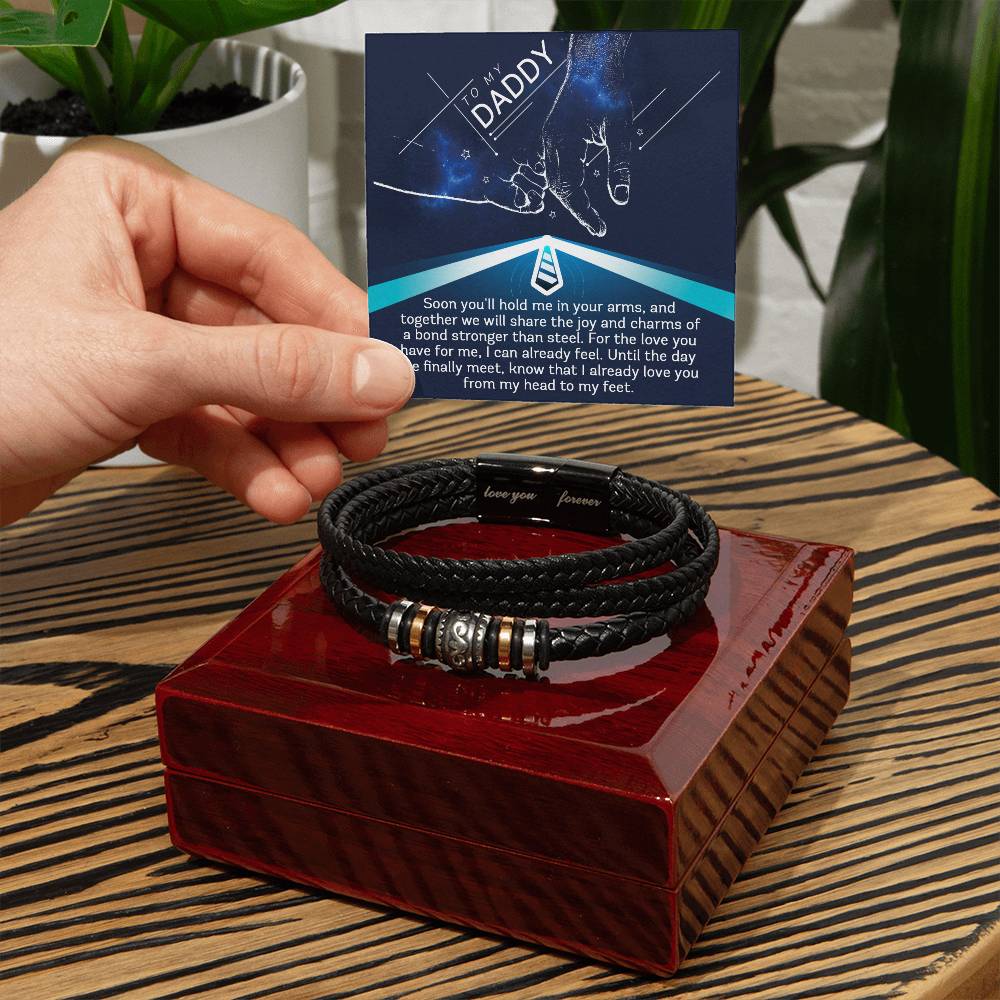 Dad To Be Bracelet Gift - A Bond Stronger Than Steel