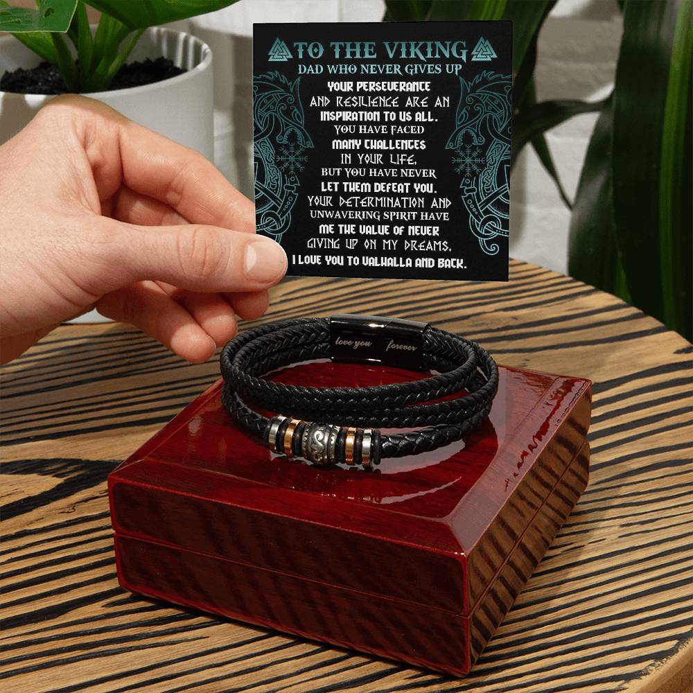 Gift For Dad - Love You Forever Bracelet - Never Giving Up