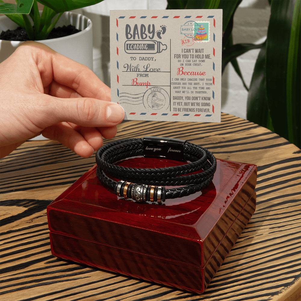 Dad To Be Bracelet Gift - On Your Chest