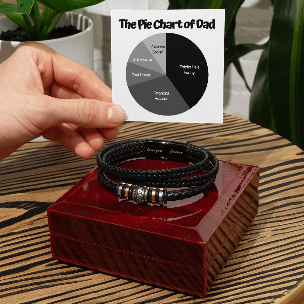 Gift For Dad - Love You Forever Bracelet - Dad Pie Chart