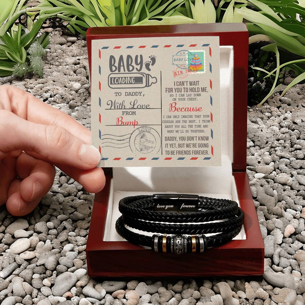 Dad To Be Bracelet Gift - On Your Chest