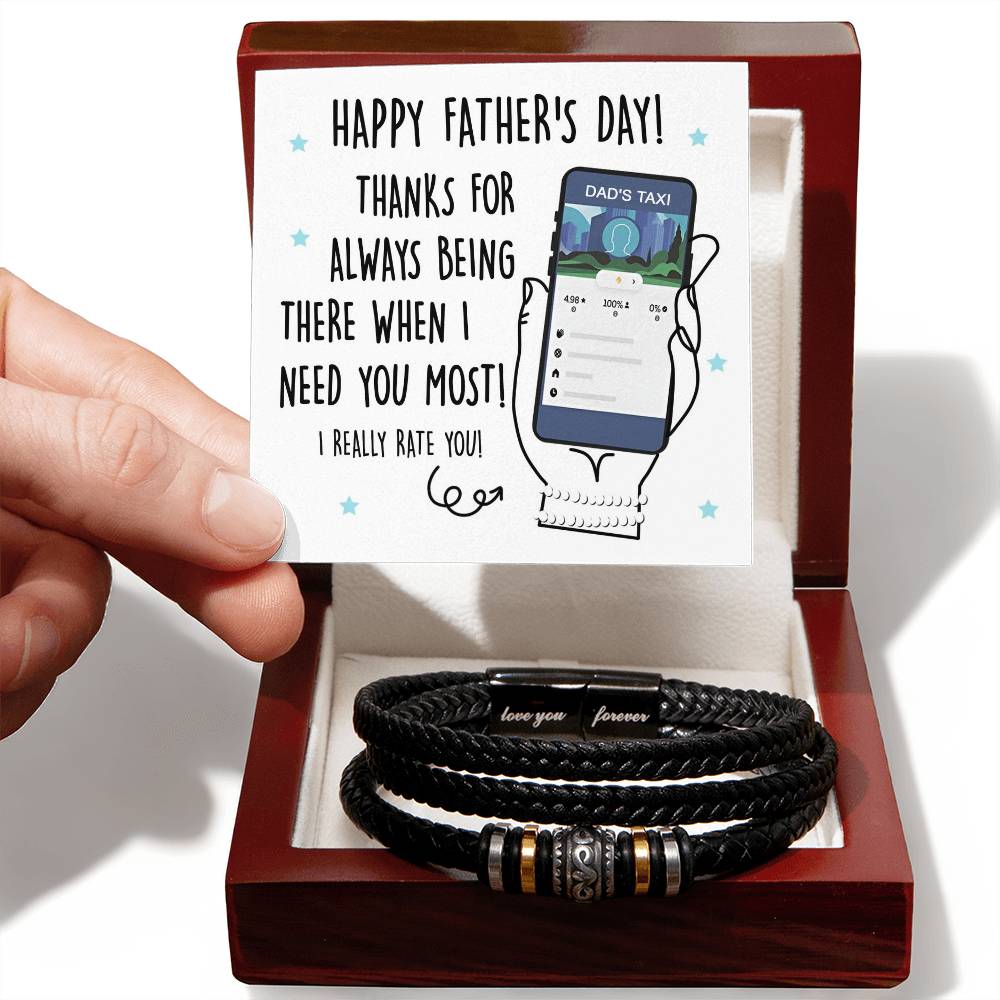 Gift For Dad - Love You Forever Bracelet - Dads Taxi