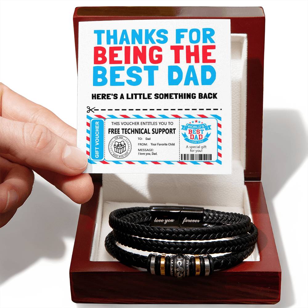 Gift For Dad - Love You Forever Bracelet - Best Dad Gift Voucher