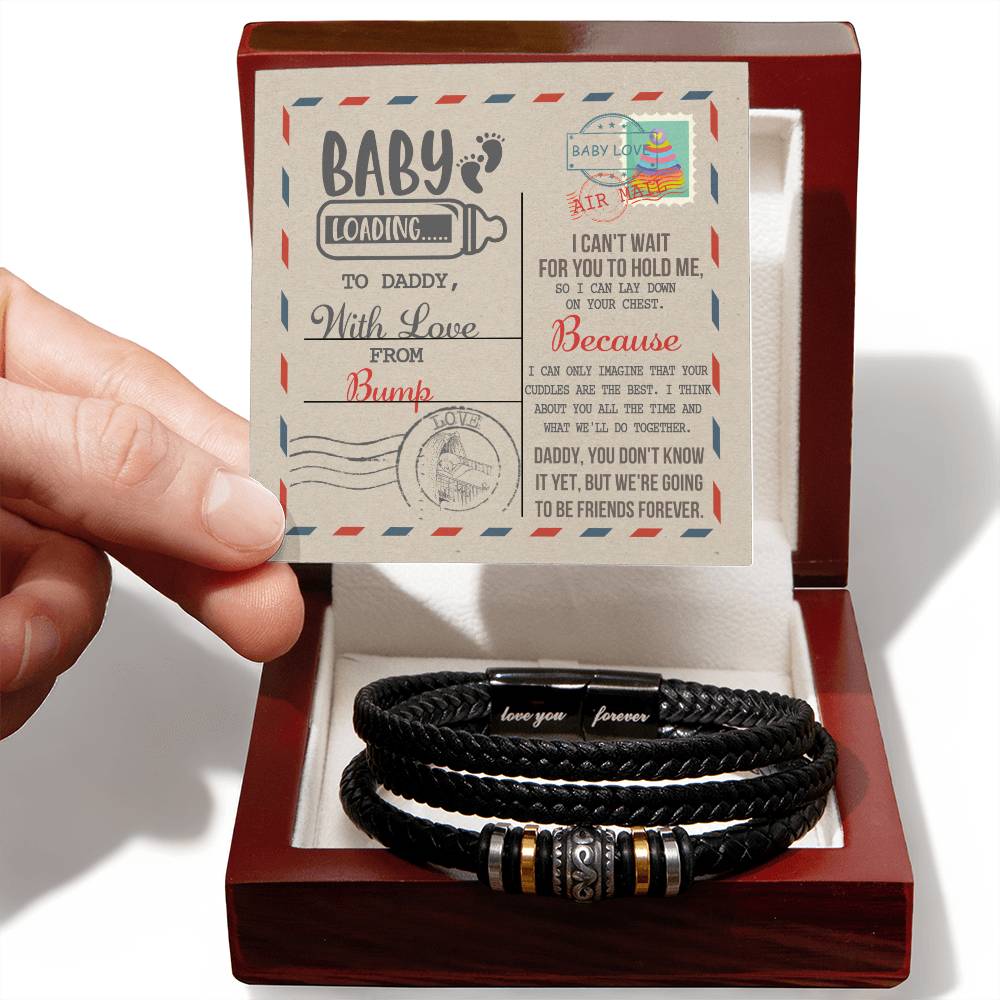 Dad To Be Bracelet Gift - On Your Chest