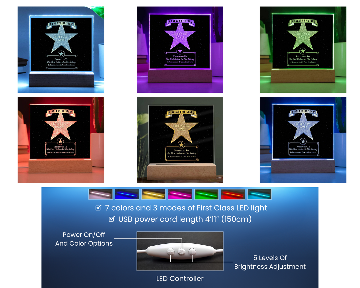 Dad Gift-Galaxy Of Stars Acrylic Plaque
