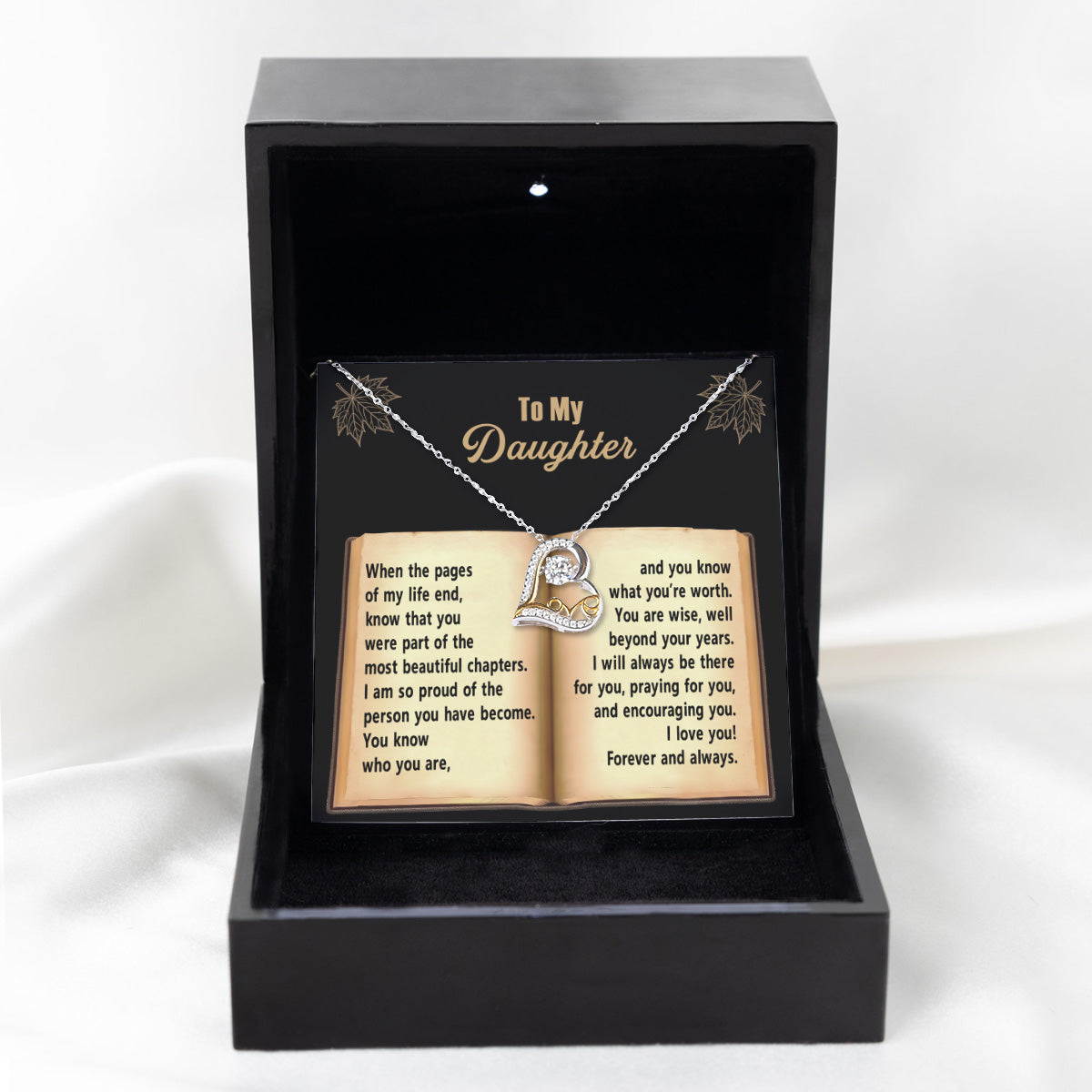 To My Daughter - You Are Wise Beyond Your Years - Scripted Love Necklace