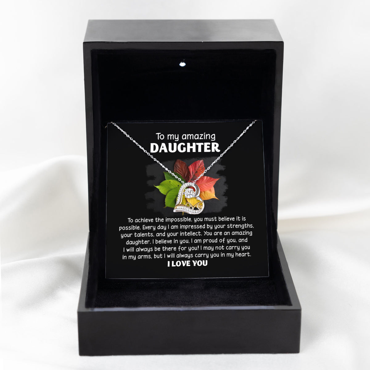 To My Daughter - Everything Is Possible - Scripted Love Necklace