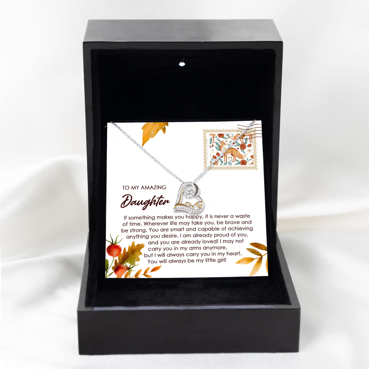 To My Daughter - Makes You Happy - Scripted Love Necklace