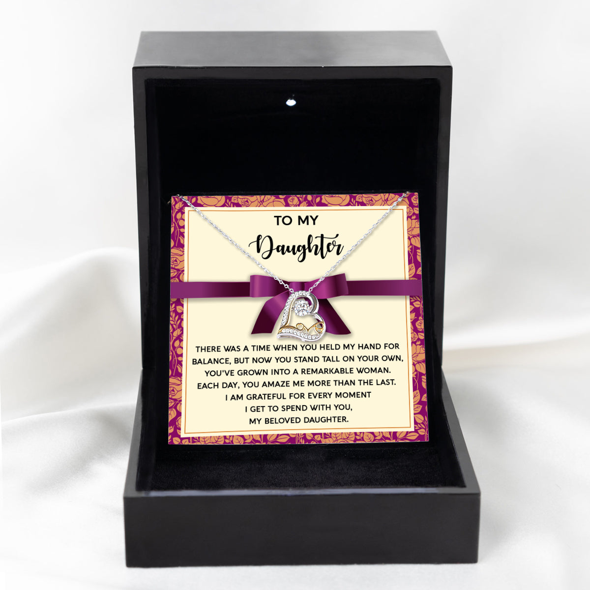 To My Daughter - Grown Into A Remarkable Woman - Scripted Love Necklace