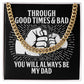 Dad Cuban Link Chain Necklace Gift - Always Be My Dad