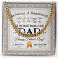 Dad Cuban Link Chain Necklace Gift - Happy Fathers Day Certificate